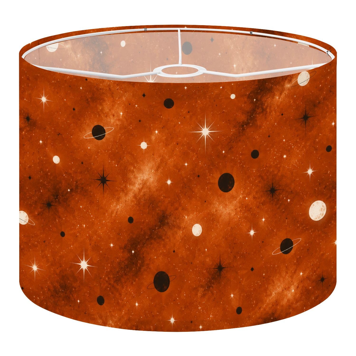 Deruinvaio Multi3 2Pcs 13In Lampshade Lamp Shade Seamless Outer Space Planets For Ceiling Light, Table Lamp Floor Lamp Easy Assembly Replacement Light Shade