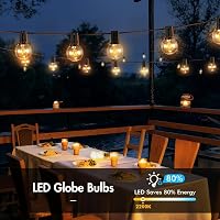 ZONJIE G40 LED Izzó Kültéri 25db E12 Foglalat Meleg Fehér Dekorációs Fényfüzér 3