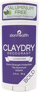Zion Health Clay Dry Bold Deodorant Stick 2.8 oz Lavender