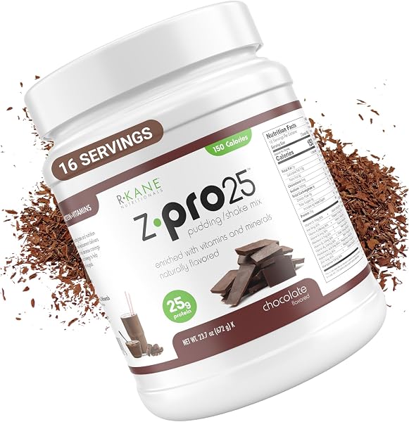 Z-Pro25 Protein Powder, 23.7 oz, 16 Servings – 25g Casein & Whey Blend – Low-Carb, High-Protein Meal Replacement Shake – Muscle Recovery & Weight Management - 21 Vitamins & Minerals – Chocolate