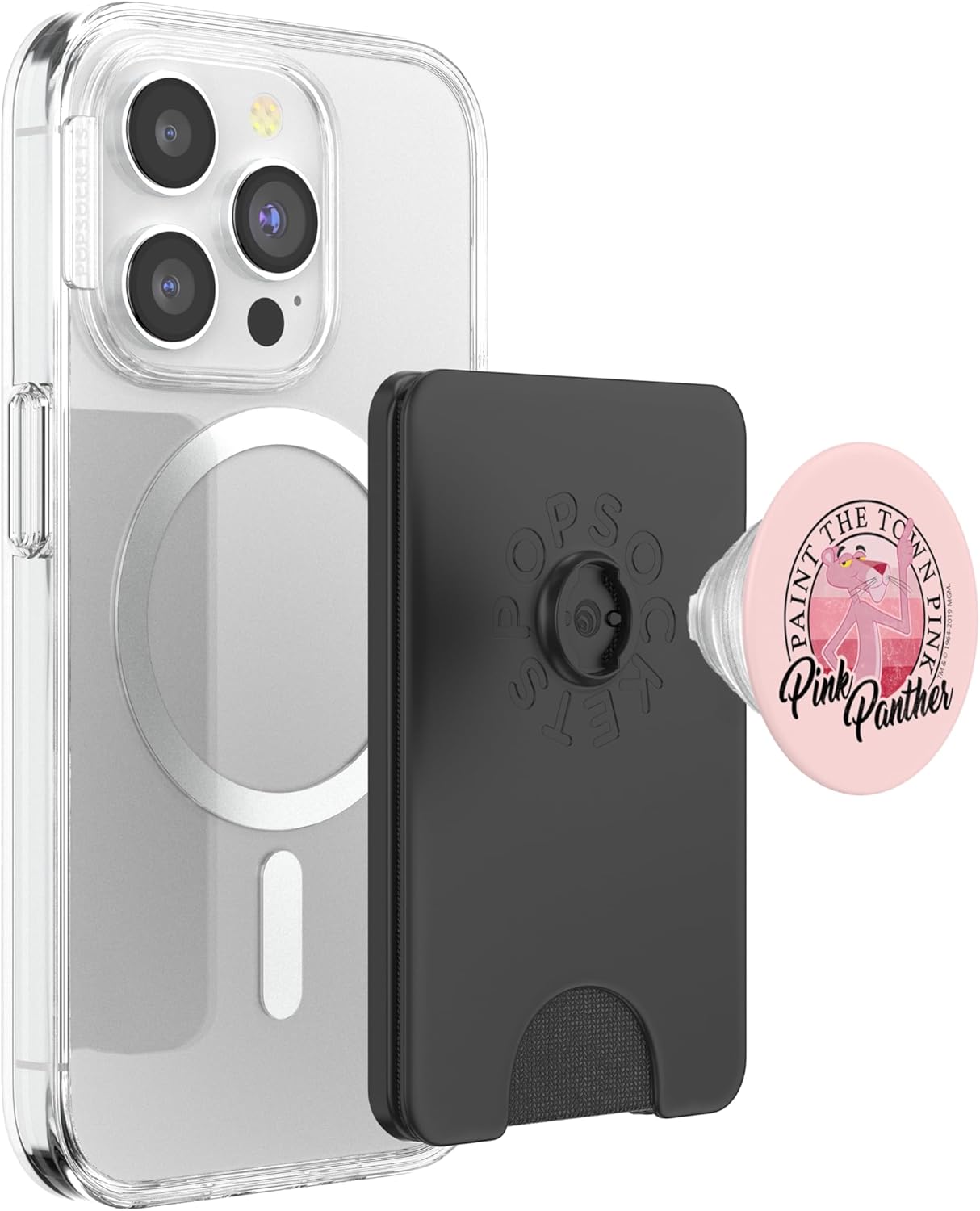 Pink Panther Paint The Town Pink Portrait PopSockets PopWallet for MagSafe