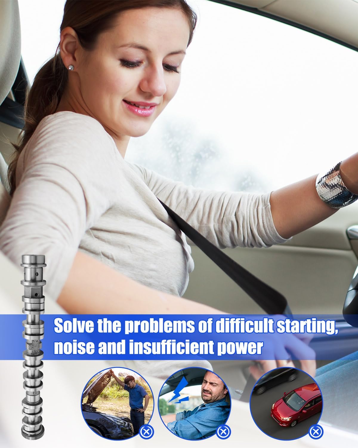 Right Intake Camshaft Compatible with Jeep Grand Wrangler Gladiator Dodge Durango Chrysler Ram 1500 ProMaster 1500/2500/3500 3.6L V6 Engine 2016-2024 Replace 5047913AD 5047913AA 5047913AB 5047913AC