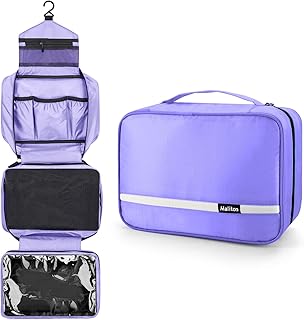 Sponsored Ad - Travel Toiletry Bag for Women, Maliton Hanging Toiletry Bag with 4 Compartments, Portable and Waterproof Co...
