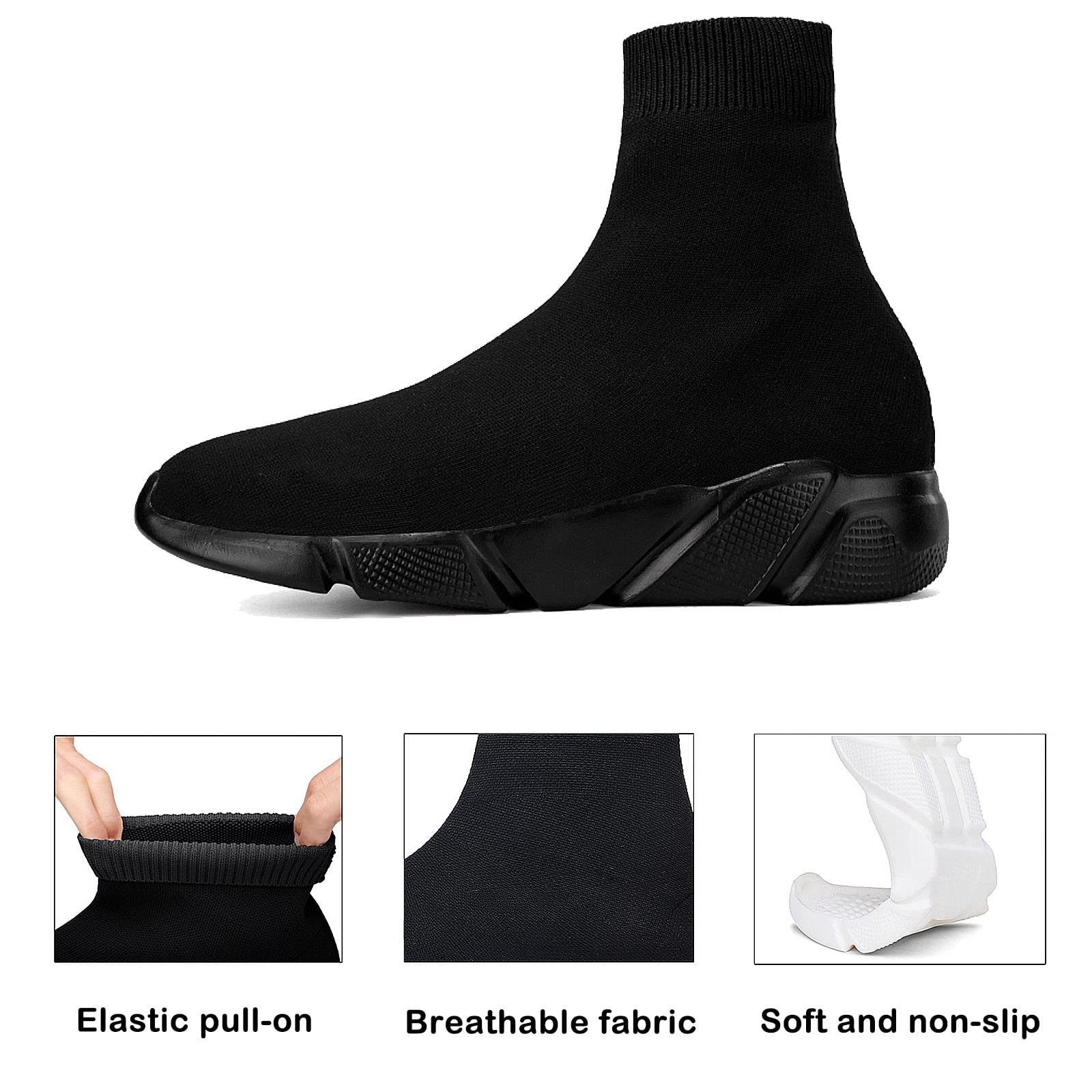 CERYTHRINA Męskie i damskie buty sportowe z siateczki, na czas wolny, lekkie, oddychające, wygodne, do chodzenia, do biegania, na czas wolny, do biegania po ulicy, na wędrówki, do treningu, joggingu, aktywności na świeżym powietrzu, do biegania, czarny 1,