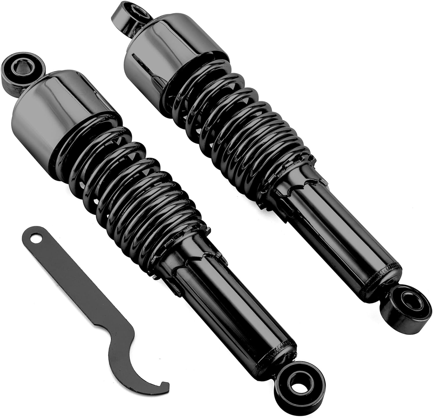Mofun Black 13" Rear Shocks Lowering Kit Compatible with Harley Touring Street Road Electra Glide Road King Tour Glide 1980-2024 Preload Adjustable 13" Black