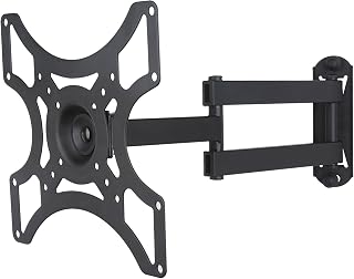 Ultimate Mounts TV Wall Bracket Mount for 19-37 Inch Flat and Curved TVs Extending Arm with Tilt and Swivel VESA 75x75mm up to 200x200mm Heavy Duty Max weight 25kg For LED LCD OLED Curved Plasma TVs