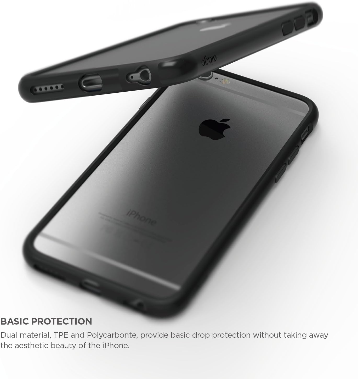 iPhone 6S Case, elago® [Bumper][Original-Black] - [Edge Protection][Minimalistic][Durable Hardshell] – for iPhone 6/6S