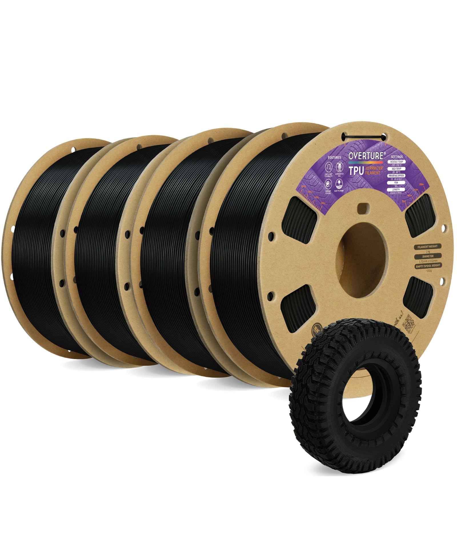 TPU - czarny x 4