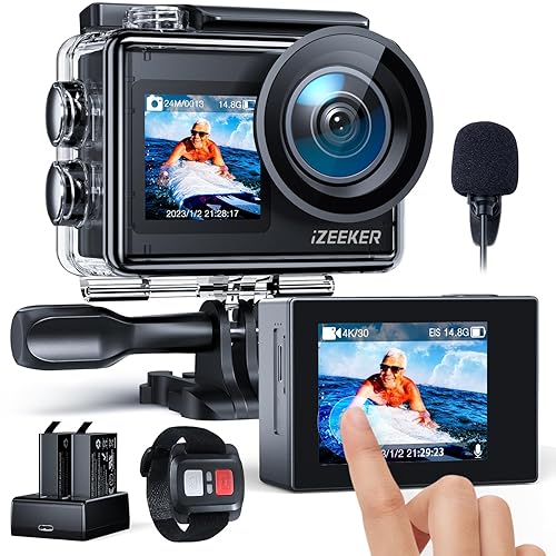 iZEEKER Action Cam iA200 4K 30FPS 24MP Fotocamera Subacquea