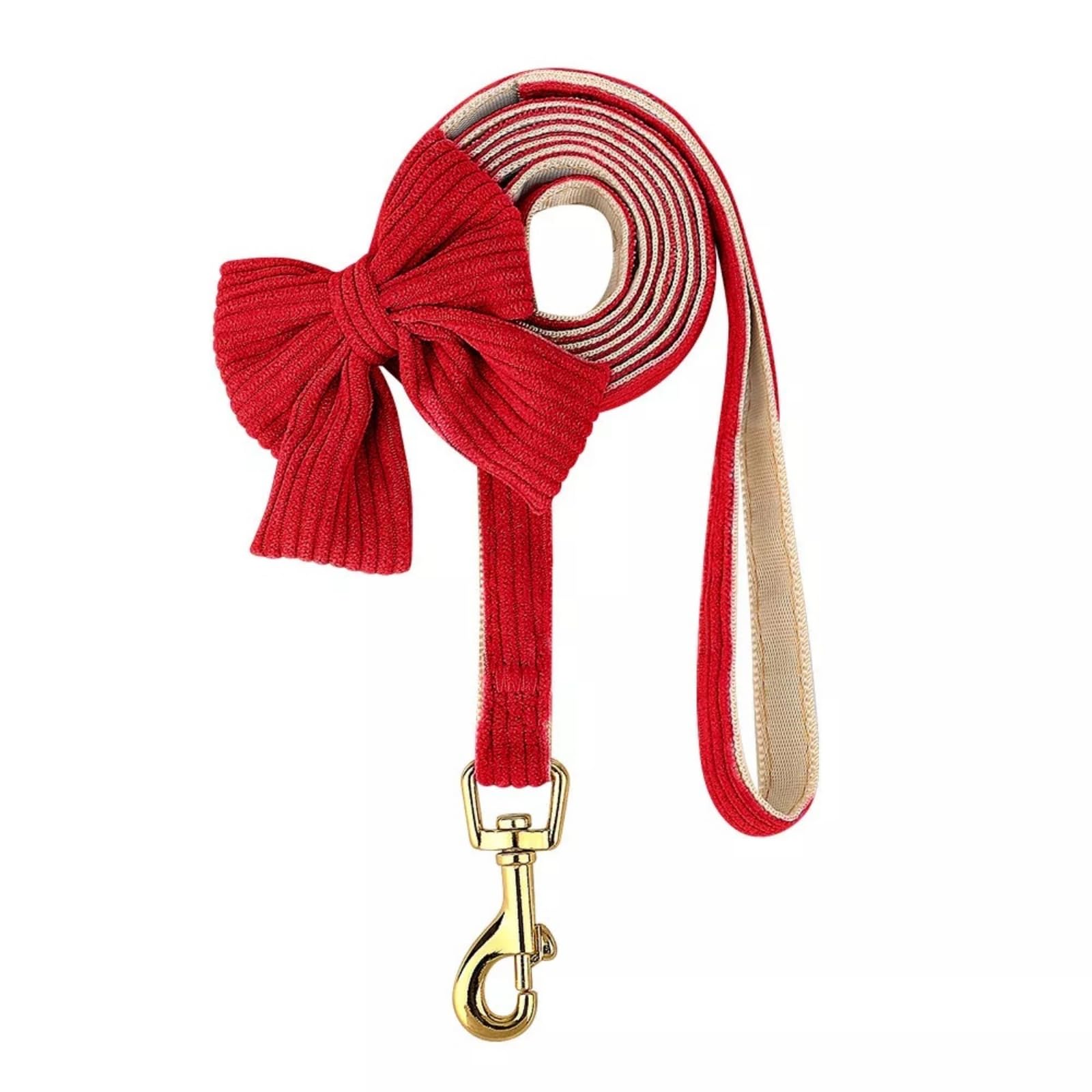 Juego de arnés y correa para perros medianos y pequeños, 3 collares y correas ajustables con pajarita, chaleco acolchado de malla suave transpirable para cachorros y perros pequeños, rojo, M