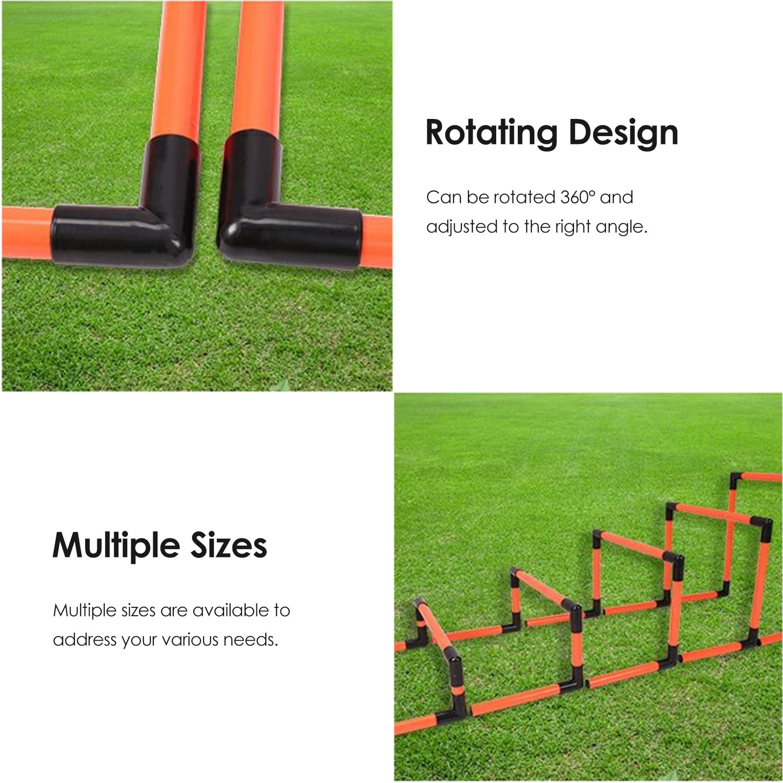 Speed Agility - Set di 5 ostacoli, portatili, pieghevoli, per allenamento su pista e campo, per calcio, calcio e attrezzatura sportiva sportiva