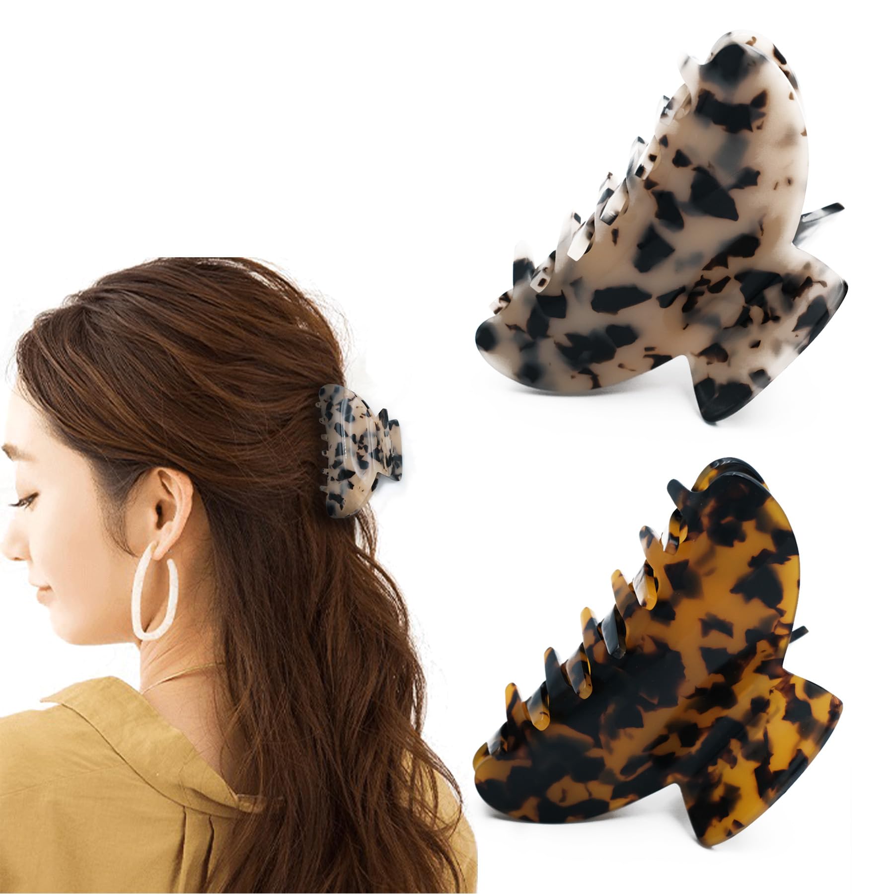 Amazon.co.jp: JIVELER（ジベラー）フランス流行のヘアクリップ 2個 