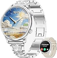 Vista 1 de Hwagol Relojes inteligentes para mujer, teléfonos Android compatibles con iPhone (llamada Bluetooth), monitor de ritmo cardíaco y sueño, 100 modos