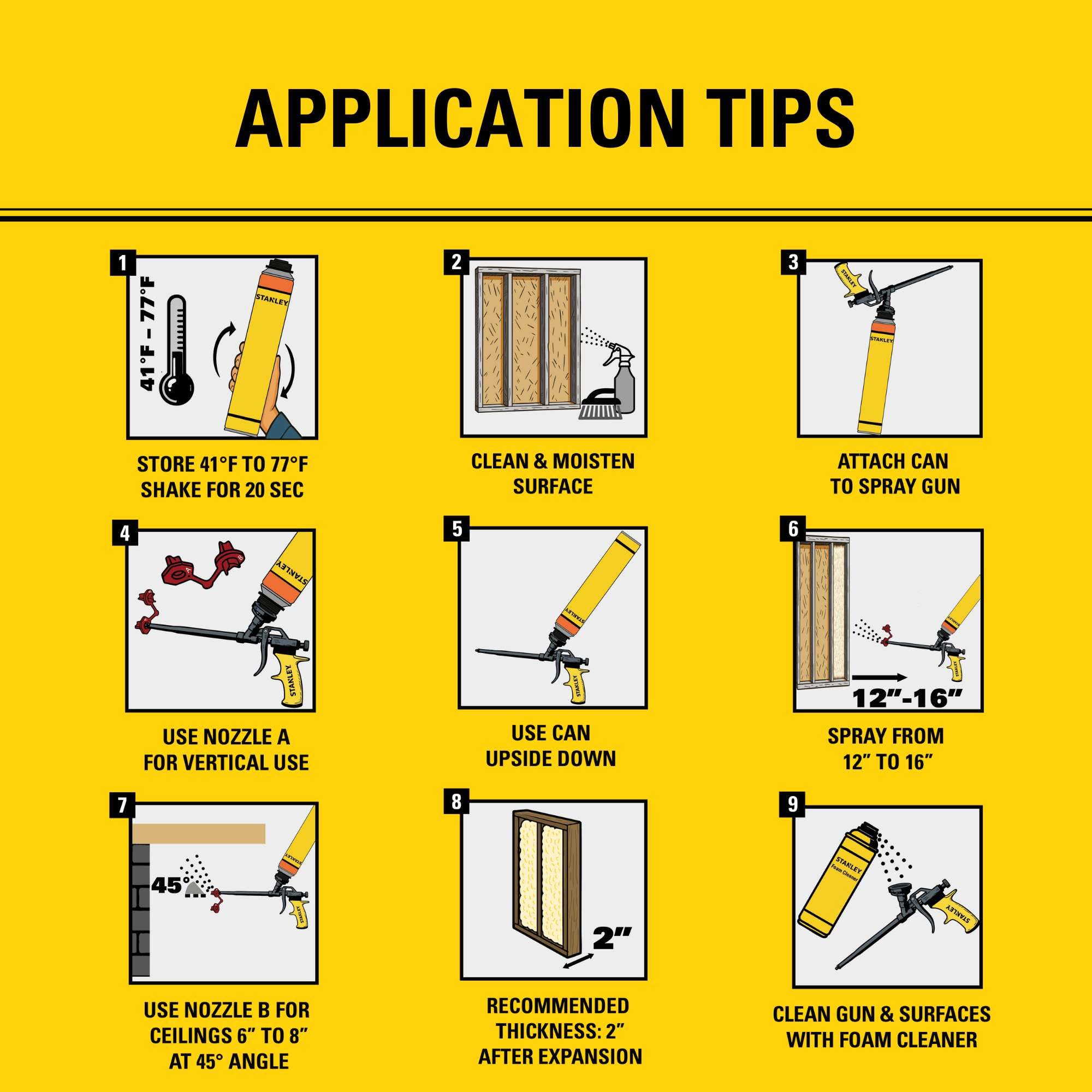 STANLEY Supercoat Spray Foam Insulation Kit - Closed Cell Spray