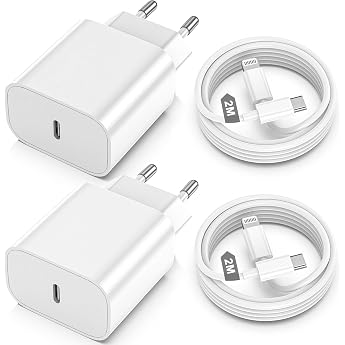 iPhone Charging Cable [MFi Certified] Pack of 2 iPhone Charger Apple Charging Cable 2M USBC Fast Charger to Lightning Cable for iPhone 14 13 12 11 Pro Max XS XR X 8 7 6 Plus 5 iPad