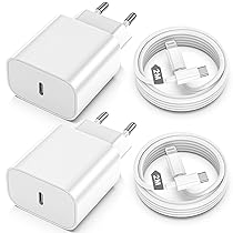 2Pack Caricatore for iPhone 14, 13, 12, 11, XS, XR, X, SE, USB C Rapido Caricabatterie with 2m Cavo Spina Adattatore Alimentatore per Orginal Apple iPhone 14, 13, 12, 11, Pro maxPadlus, Mini, 10, 9, 8, 7, 6, 5 SE