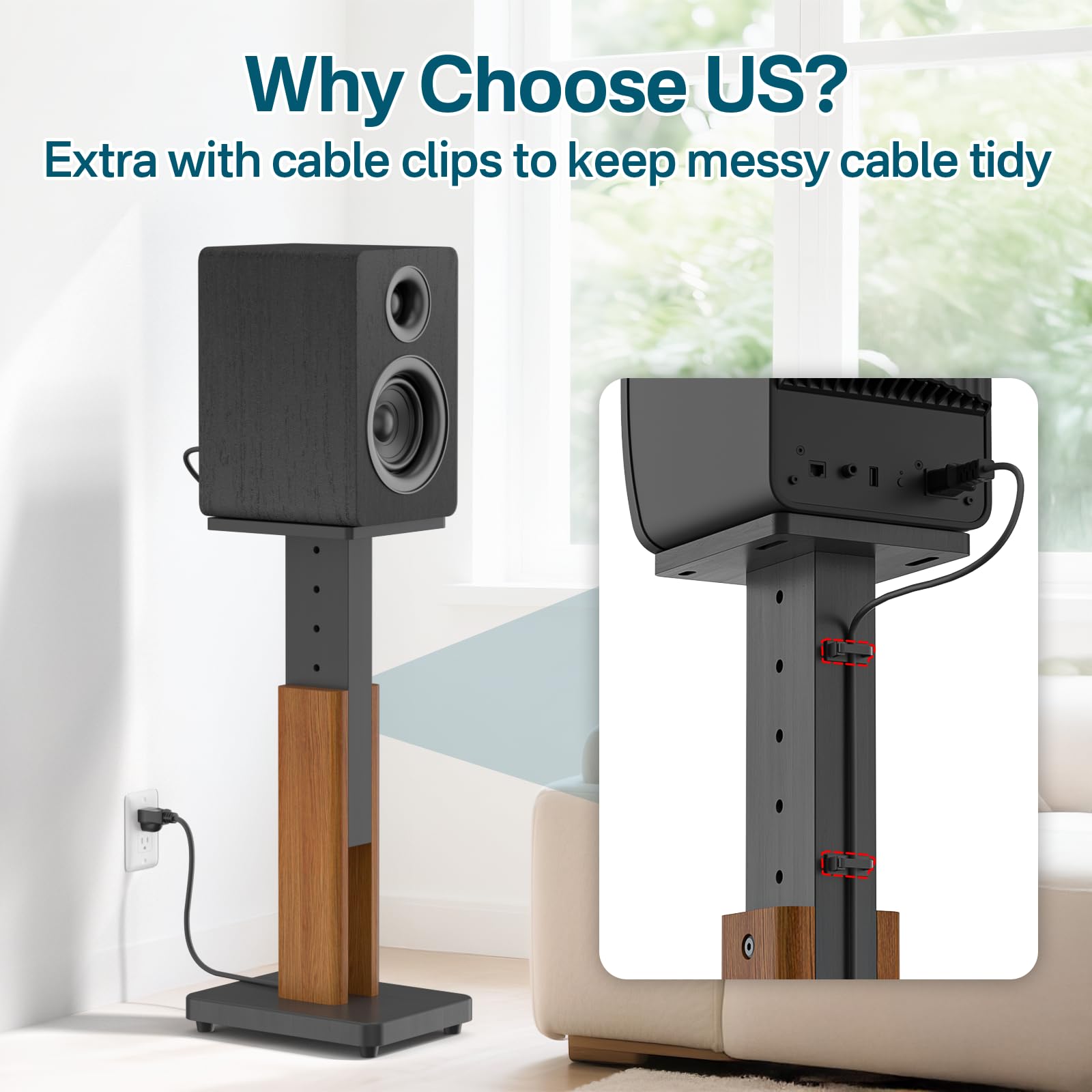 Amazon.com: Height Adjustable Speaker Stands Pair with Most