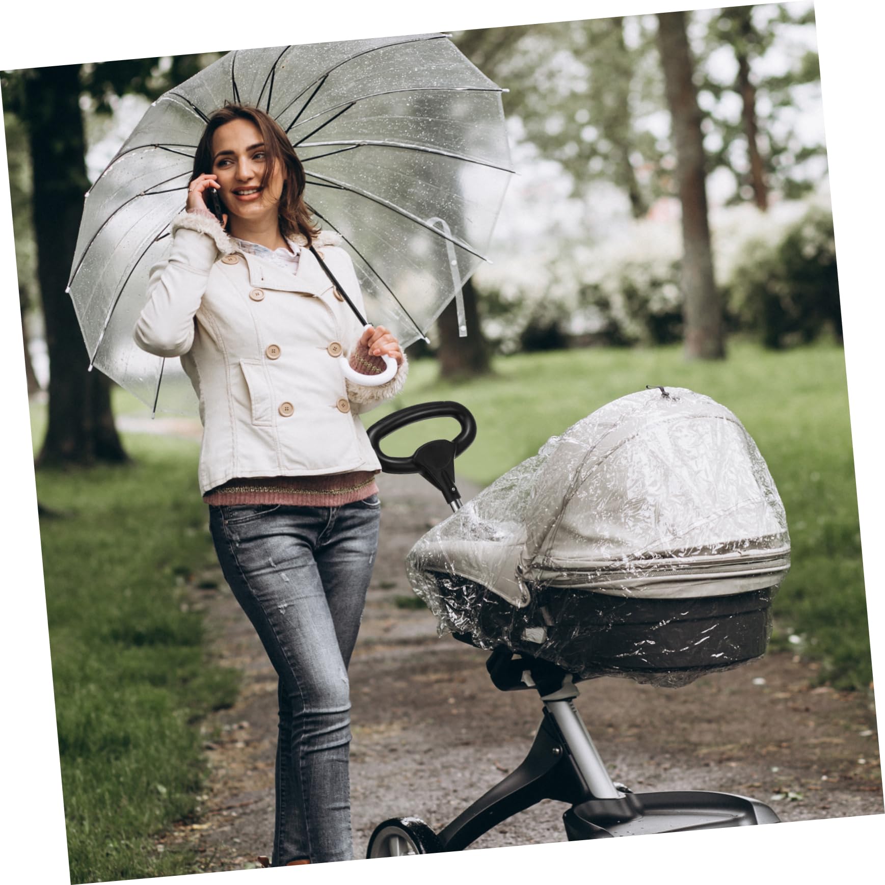 TOYANDONA Accesorio para Cochecito de Ñiño Asa Ergonómica y Diseño en Acero Inoxidable, Mejora la Maniobrabilidad para Padres en Carritos para Ñiño