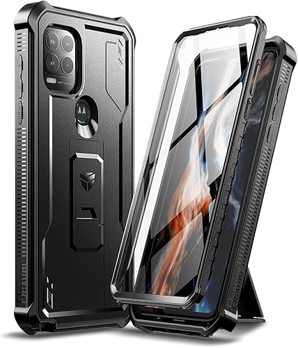 Miniatura 1 de Dexnor Funda para Motorola Moto G Stylus 5G 2021, protector de pantalla y soporte integrados resistente protección de grado militar a prueba de
