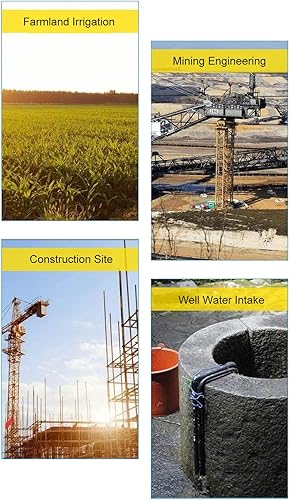 Miniatura 7 de Bomba solar de CC, Bomba sumergible de 24 VCC, Bomba sumergida de cabeza de 131.2 ft de alta presión, Bomba de refuerzo para riego de césped de