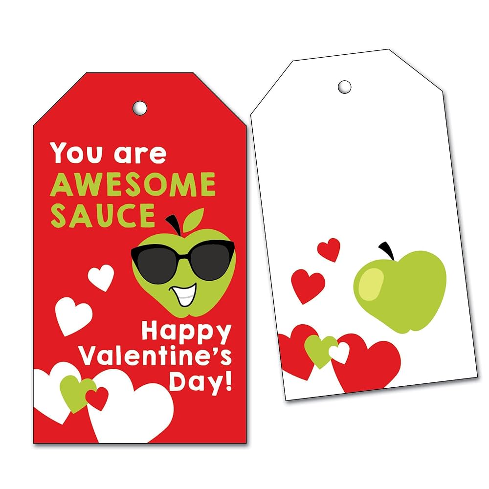 amazon-com-25-valentine-awesome-sauce-boy-or-girl-hang-tags-for-applesauce-treats-health-household for You Are Awesomesauce Free Printable Amazon.com: 25 Valentine Awesome Sauce Boy or Girl Hang Tags for Applesauce Treats : Health & Household for You Are Awesomesauce Free Printable