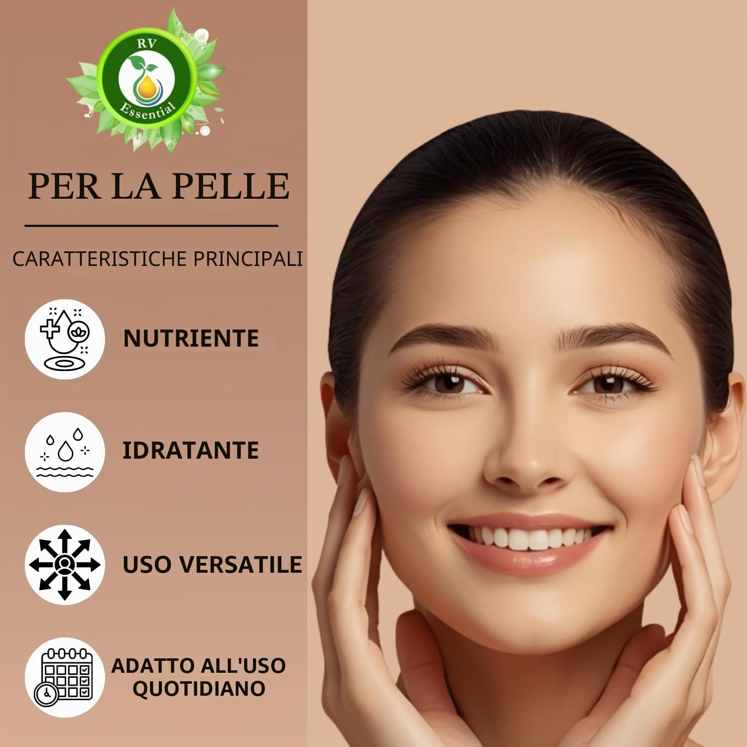 R V Essential Vettore seme puro di rosa canina Olio 50ml (1.69oz)- Rosa Rubiginosa (100% Pressato a Freddo Puro e naturale) Pure Rosehip Seed Carrier Oil