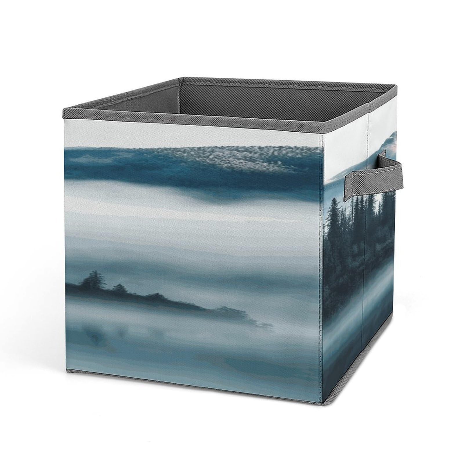 Fekiloot Style Foggy Mountains Landscape Storage Bins Storage Baskets