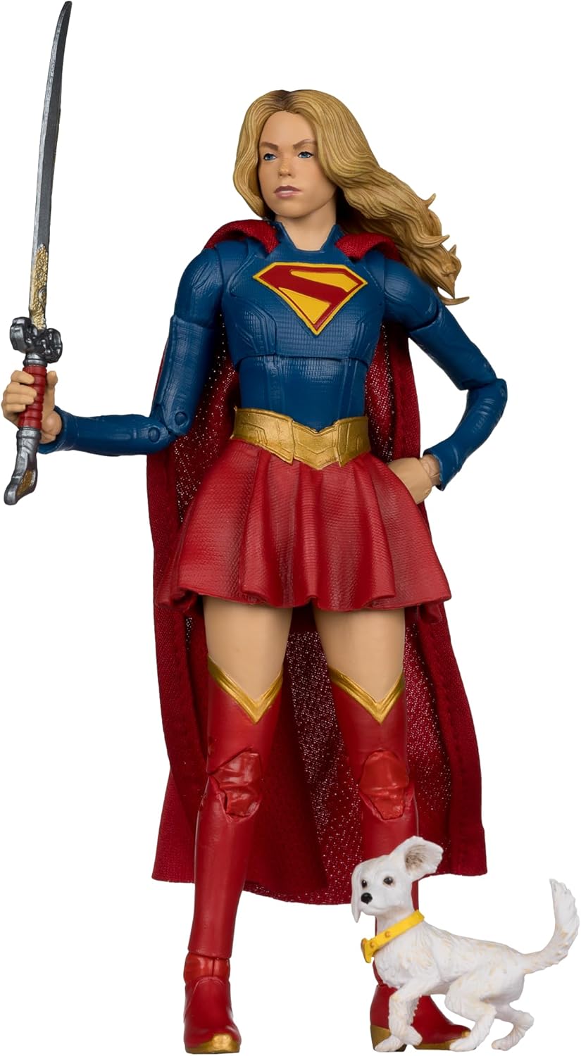 McFarlane Toys- DC Multiverse Supergirl and Baby Krypto (Supergirl Movie) 7in Action Figure (Deluxe Theatrical Edition)