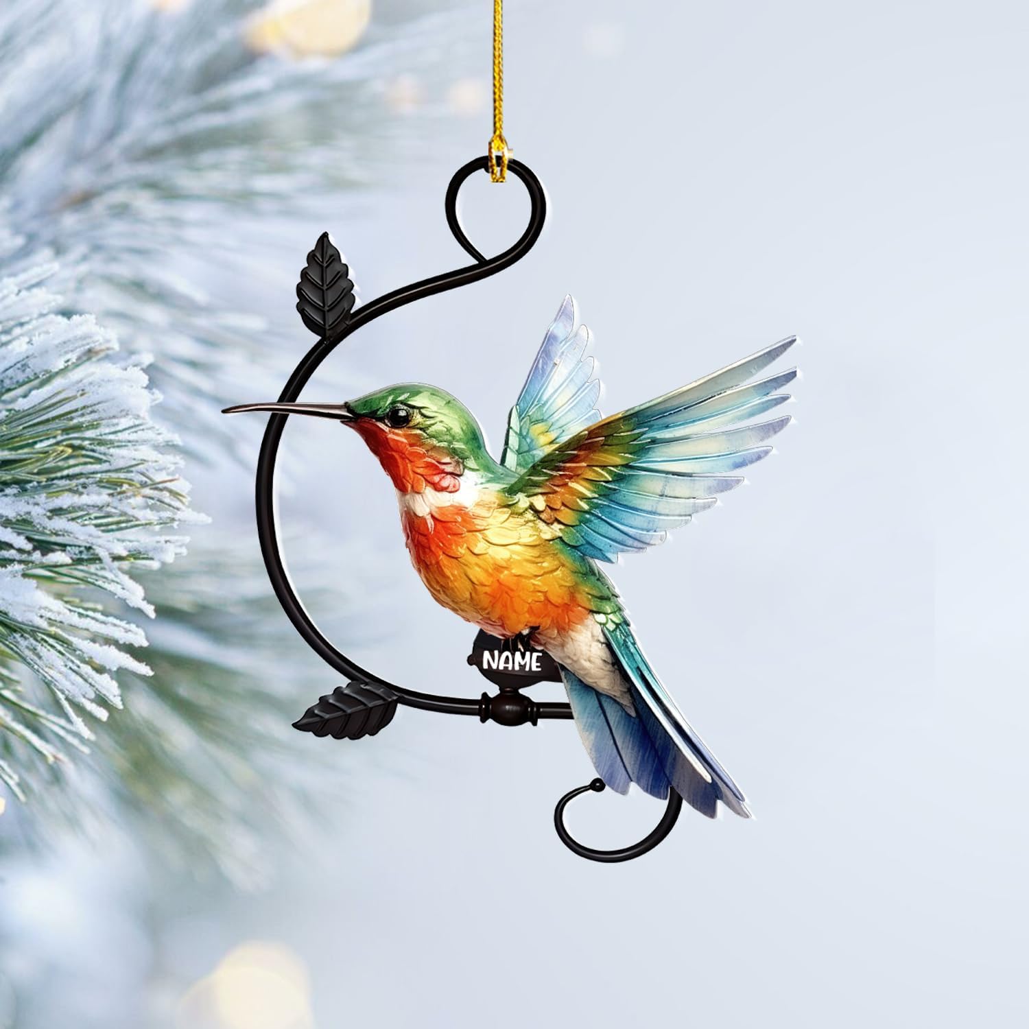 MAPrints Personalized Hummingbird Ornaments for Christmas Tree 2023, Hummingbird