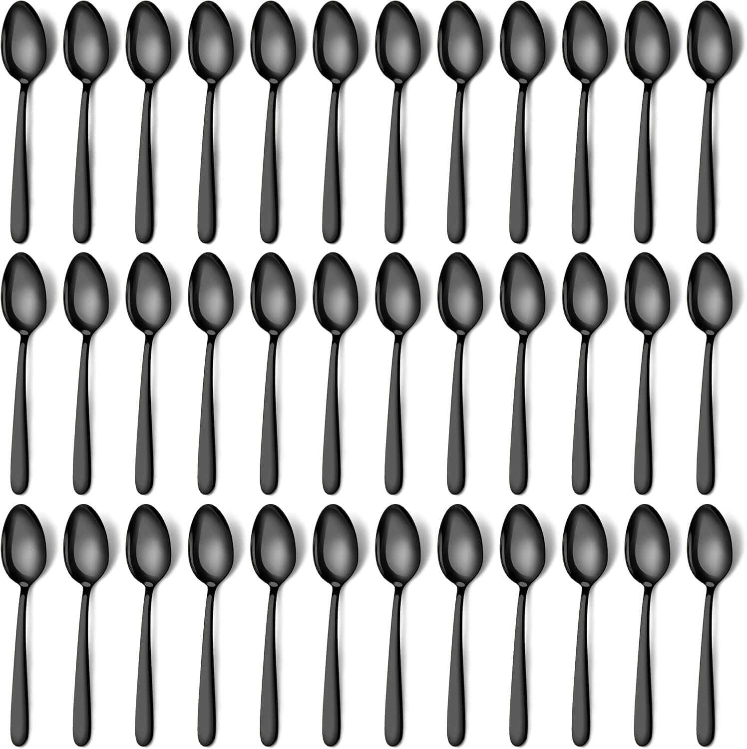 Pleafind 36-Pcs Dinner Spoons Set (7.4 inch), Spoons Silverware, Stainless Steel Spoon, Mirror Polished Tablespoon, Silverware Spoon for Home, Kitchen, Restaurant, Dishwasher Safe