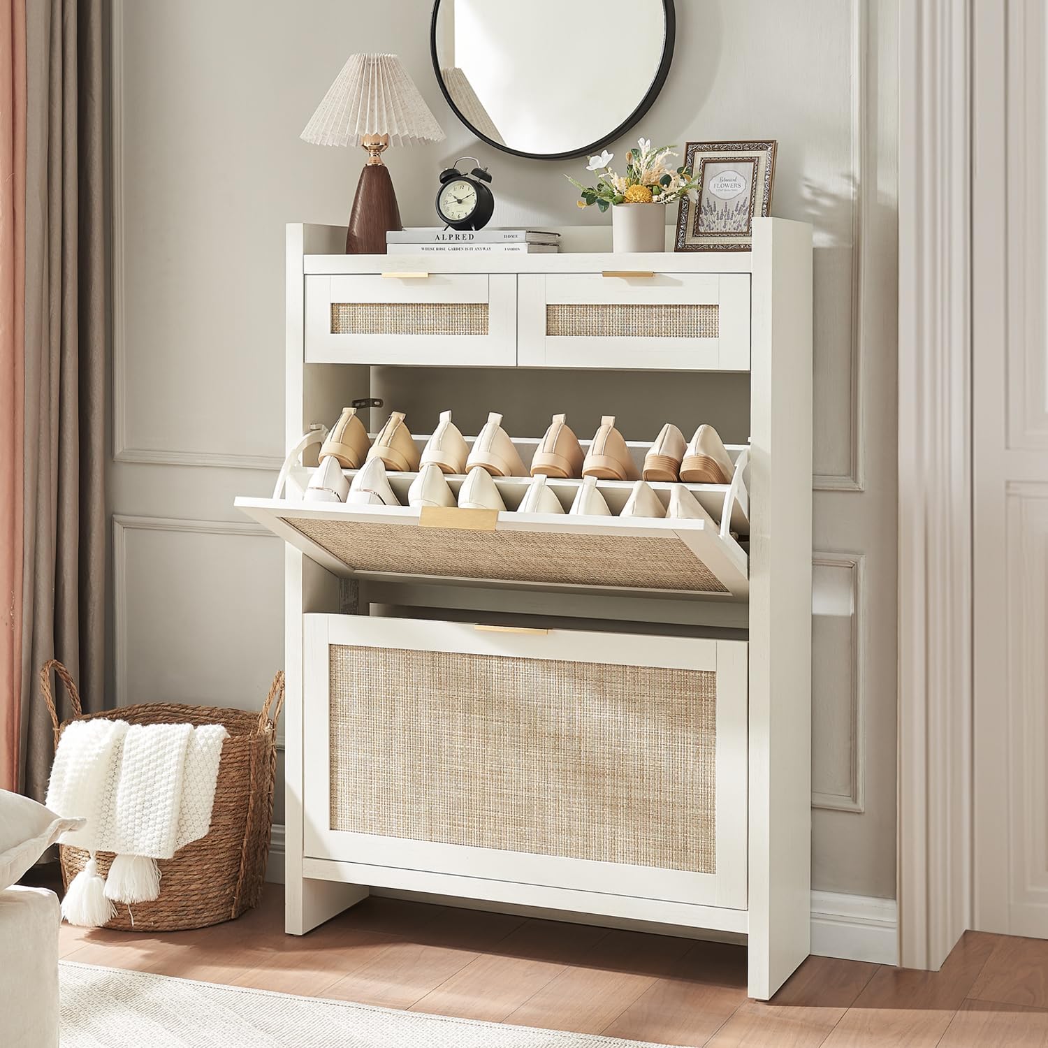 HOKYHOKY Rattan 4-Drawer