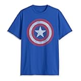 Men's Marvel Captain America Classic Shield T-Shirt - Royal Blue - Large