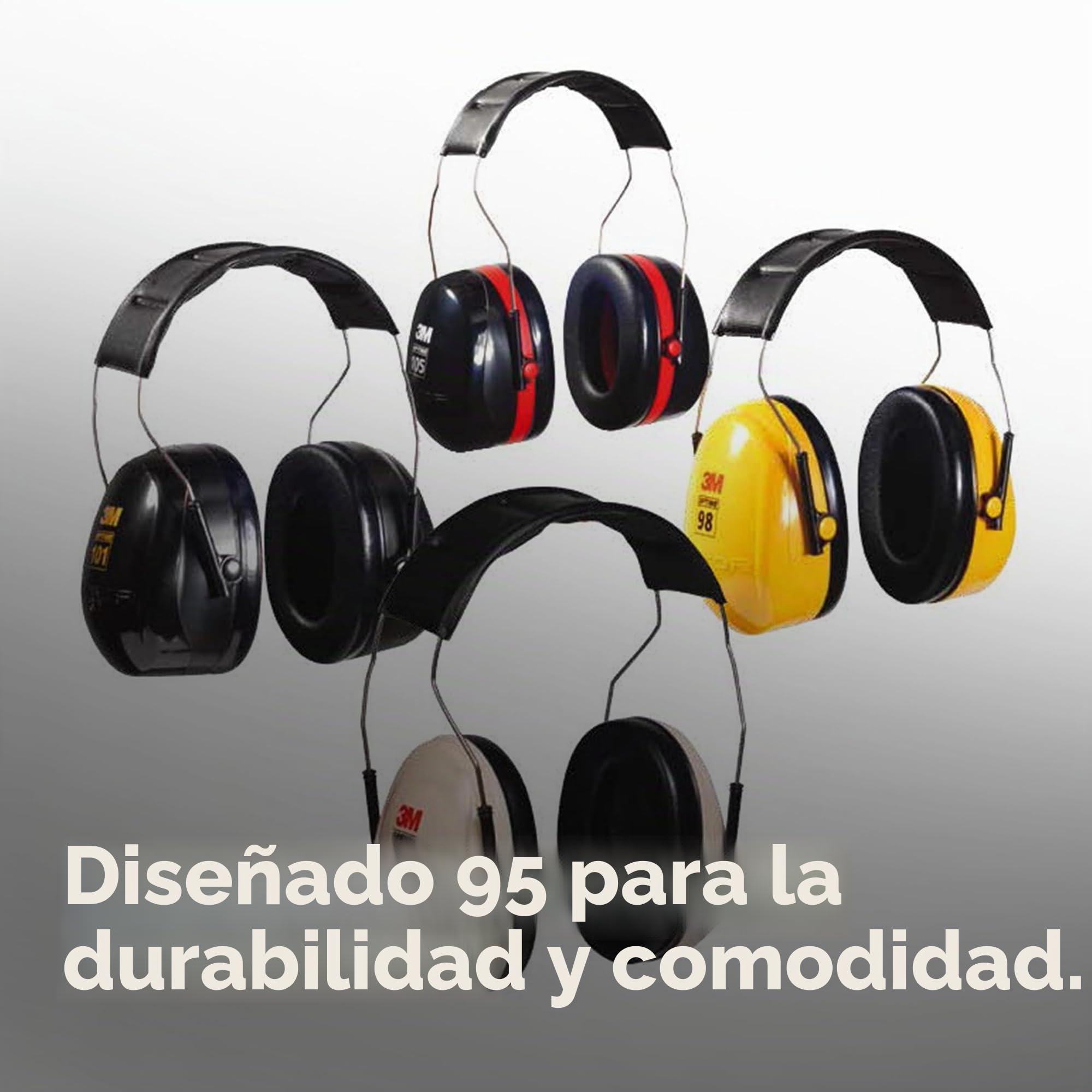 3M Peltor Optime 105 - Orejeras con banda para el cuello, protectores de oído, protección auditiva, NRR 29 dB