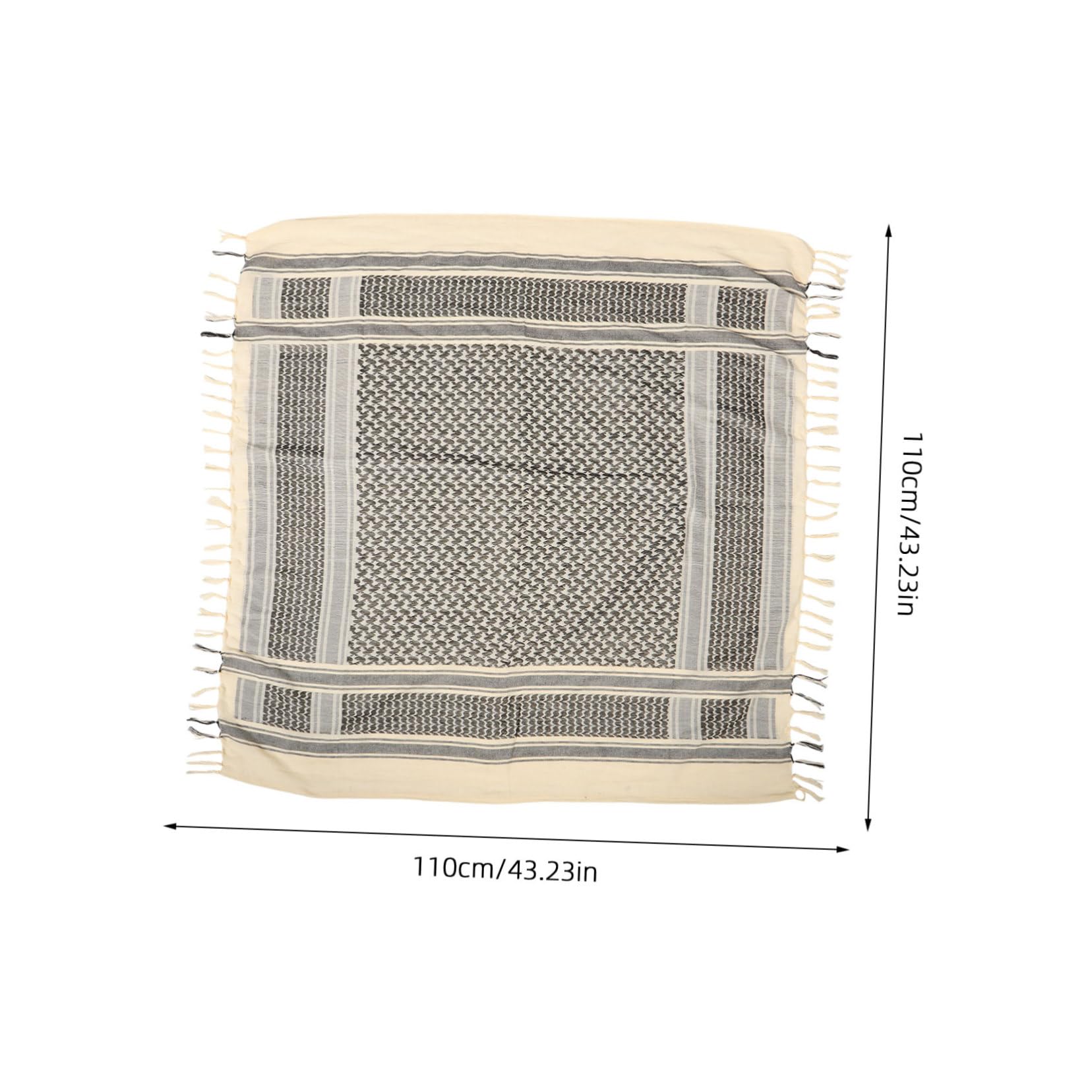 KOMBIUDA Warmth-enhanced Men's Scarf Soft Cotton Headwrap Multi-use Turban for Winter Sports