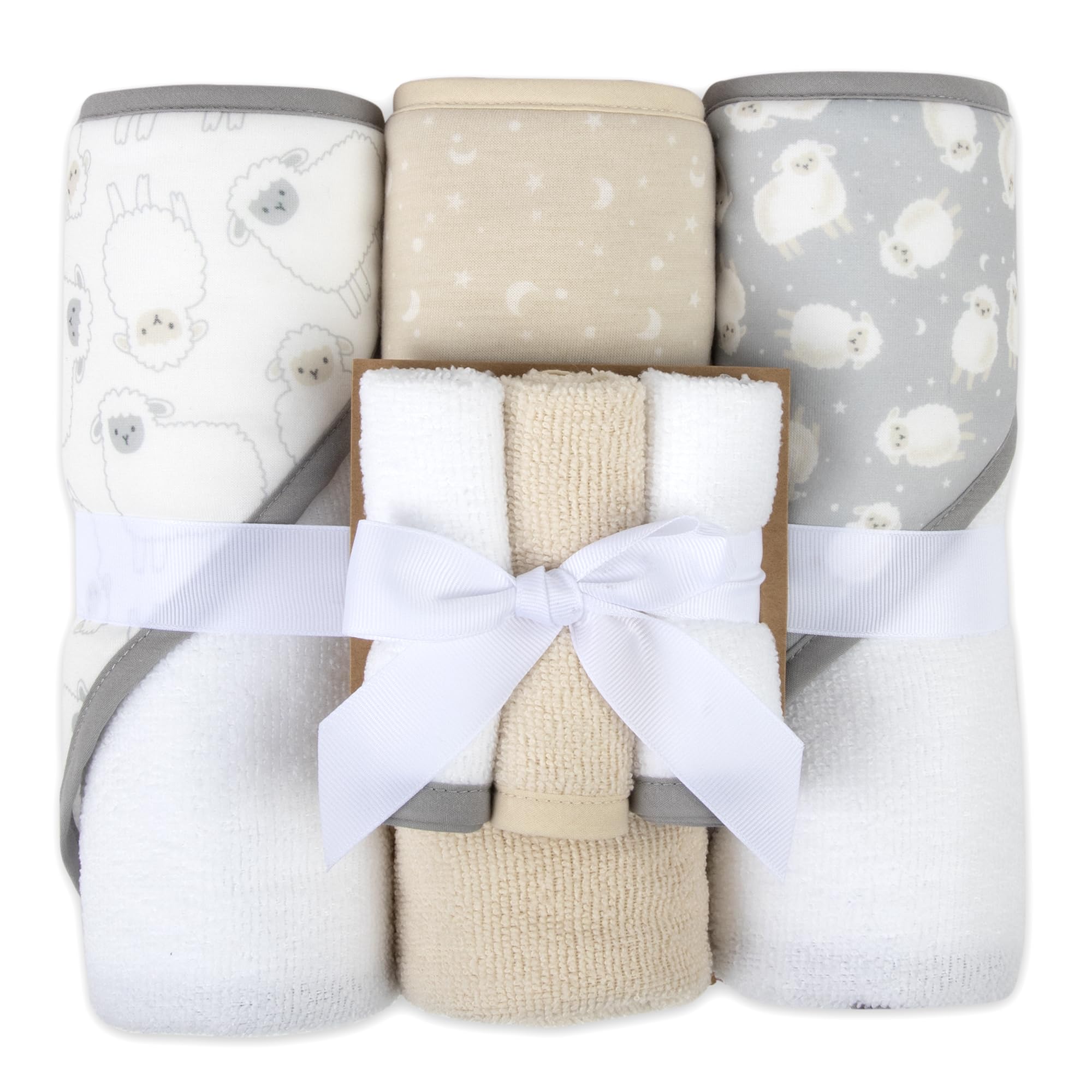 Amazon.com : Hooded Baby Bath Towel and Washcloth 6 Piece Set for 