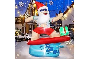 6.5FT Christmas Inflatable Santa Claus Decorations Outdoor Funny