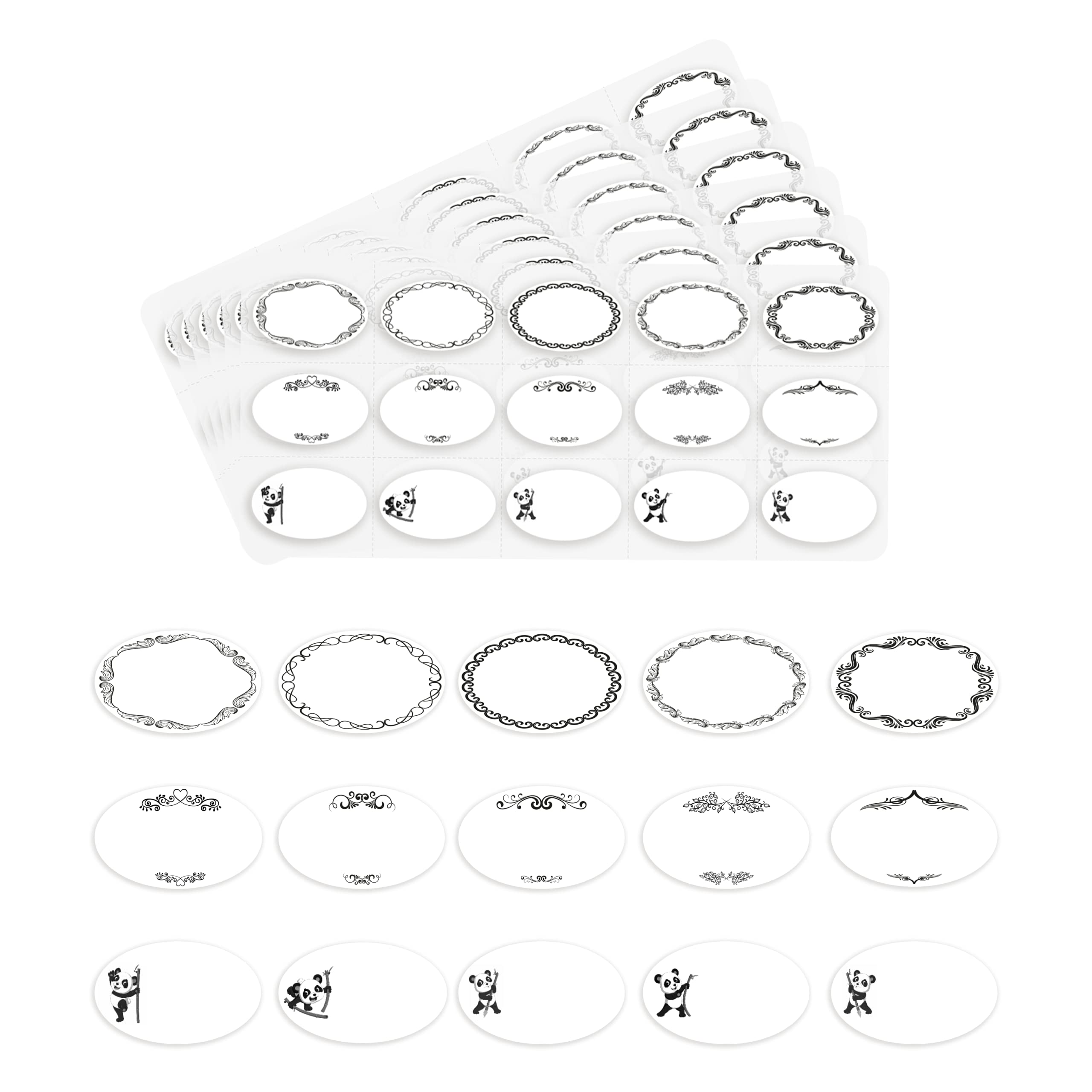 easykart labels600 Removable Freezer Pantry Canning Labels Set Water Oil Resistant with Perforation Line for Food Containers Jars Kitchen Restaurant Storage Organization