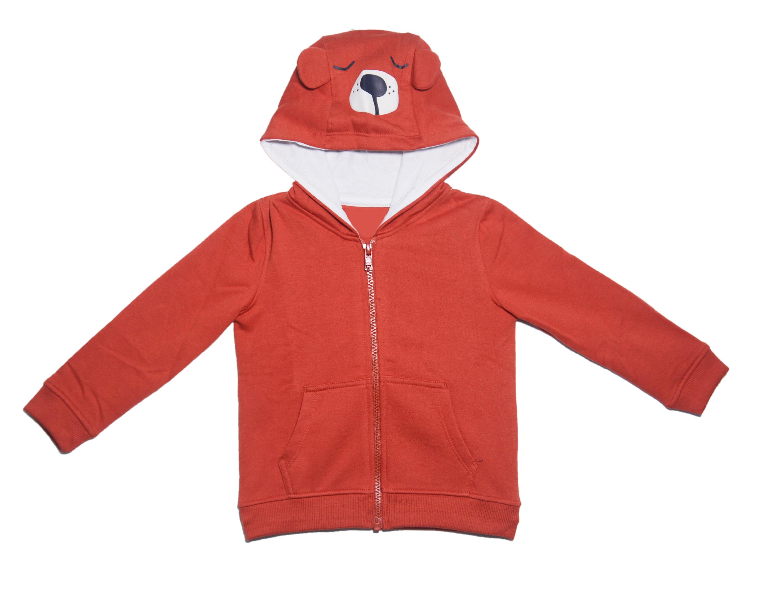 Amplify Baby Girls Full Sleeve Hooded Sweatshirt/Hoodies - Maroon (in, Age, 0 Months, 6 Months, Maroon) - Image 1