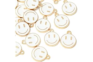 KitBeads White Smiley Face Charms: Express Joy Through Jewelry