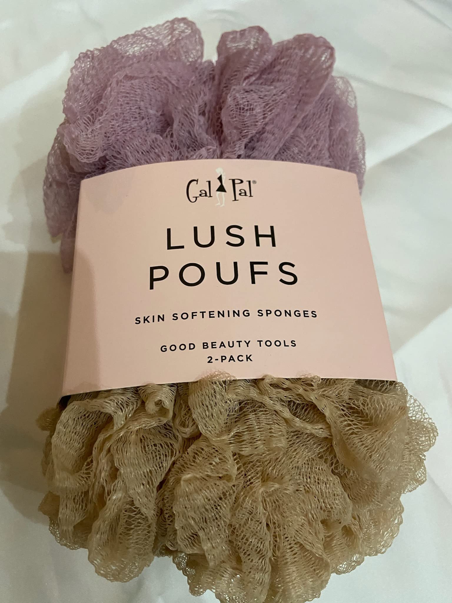 Gal Pal Lush Poufs Skin Softening Sponges, Marine Mist/ Rose