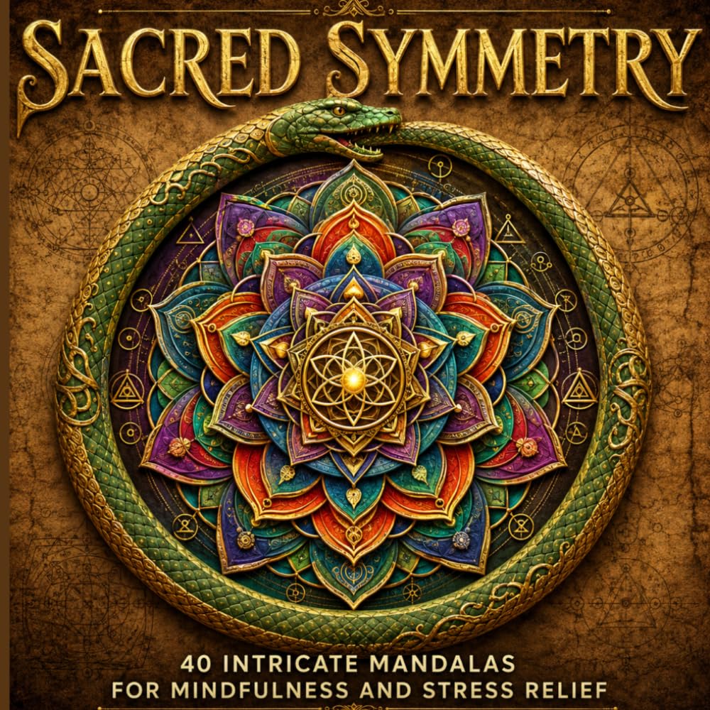 Sacred Symmetry: 40 Intricate Mandalas For Mindfulness Adn Stress Relief