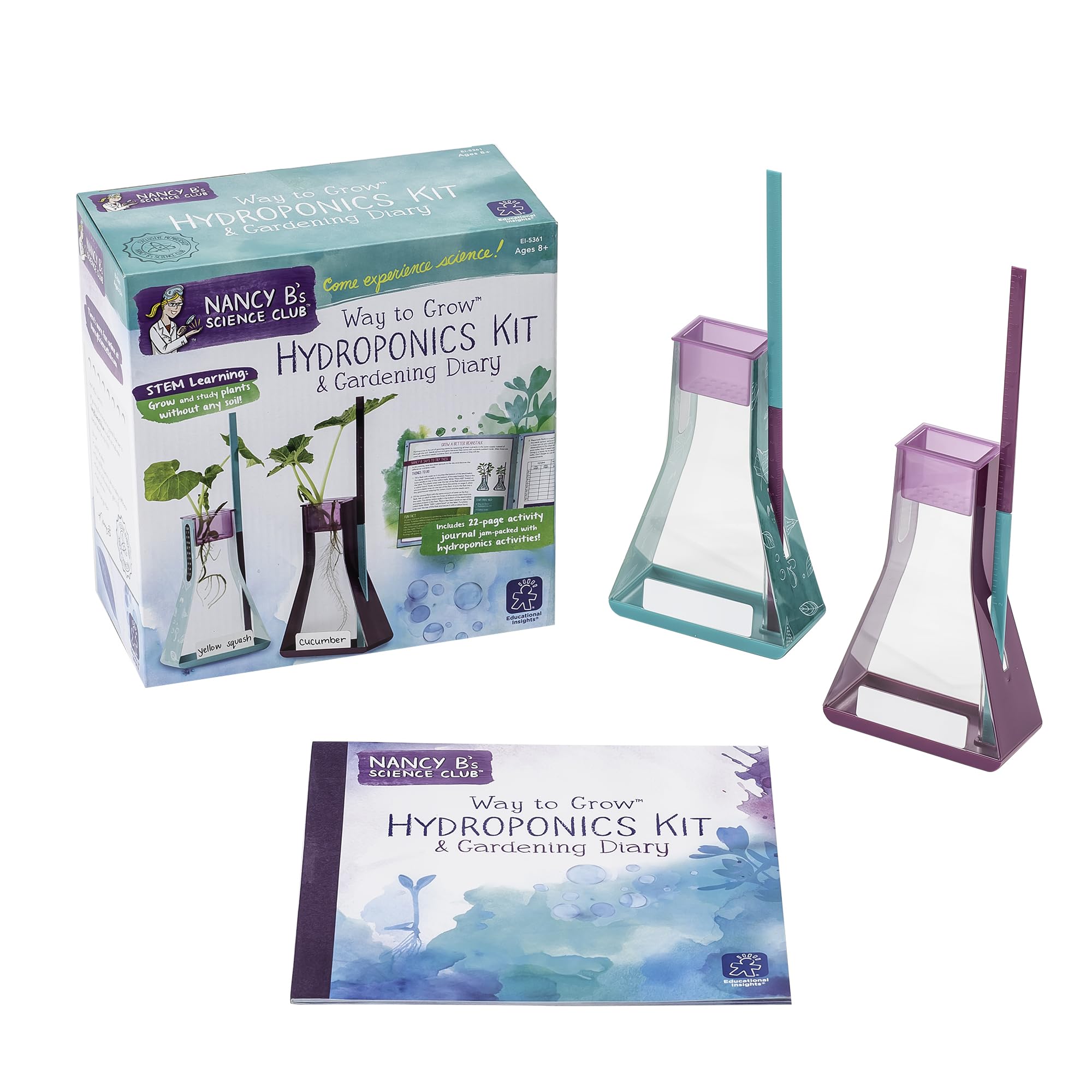 Educational Insights Nancy B's Science Club Way to Grow Hydroponics Kit & Gardening Diary
