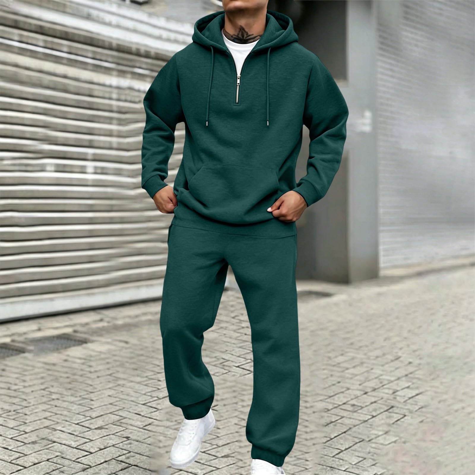 Survêtement ample pour homme | Pantalon de survêtement et sweat à capuche