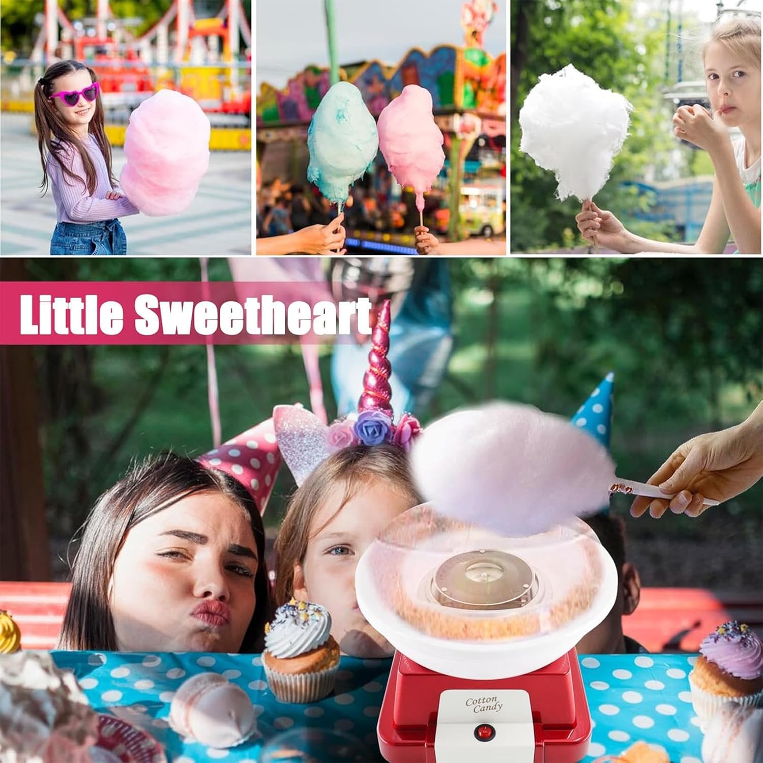 Cotton Candy Machine for Kids, Cotton Candy Maker, DIY Sweet Cotton Candy Maker, Birthday Gifts
