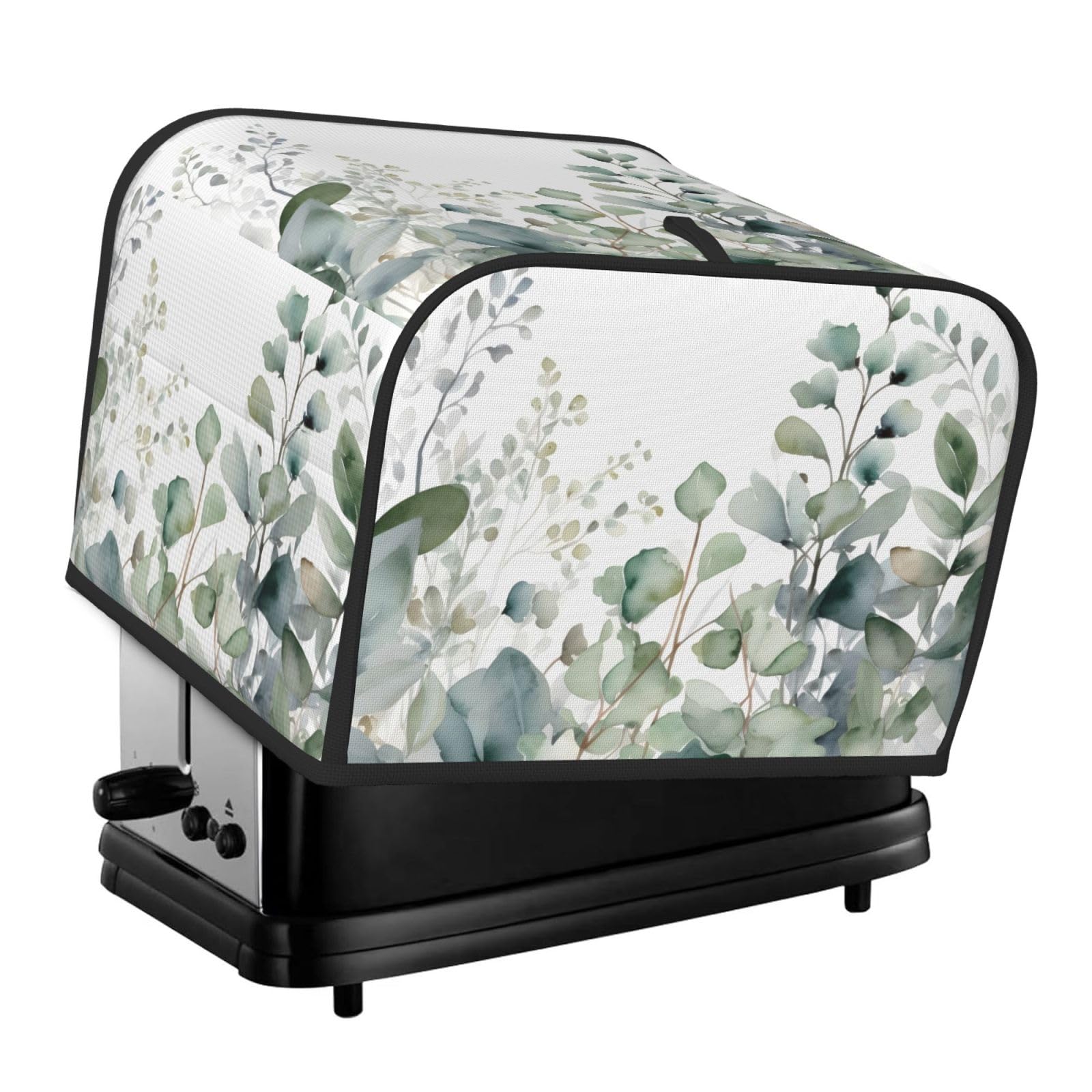 Botanical Leaves 4 Slice Toaster Cover Wide Slot Dustproof Bread Maker Cover Fingerprint Bakeware Protection Kitchen Appliance Cover Toaster Bag-image-20