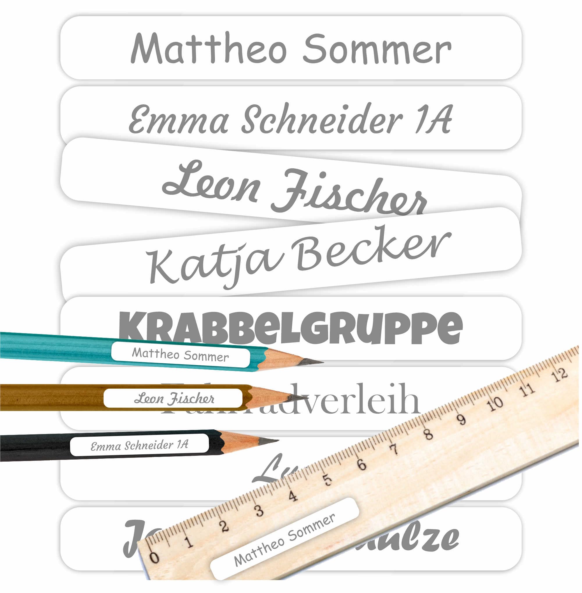 Personalizza le Etichette Adesive per la Scuola - Penne, Libri, Righelli, Matite... – Dambrosio Shop