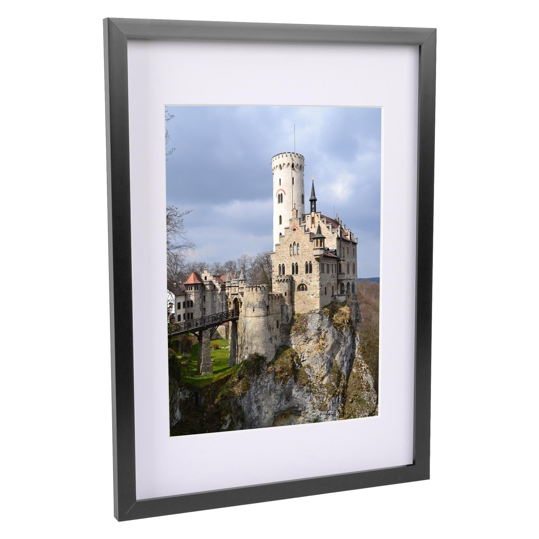 Nicola Spring A3 Photo Frame - Black Acrylic Picture Display Frame