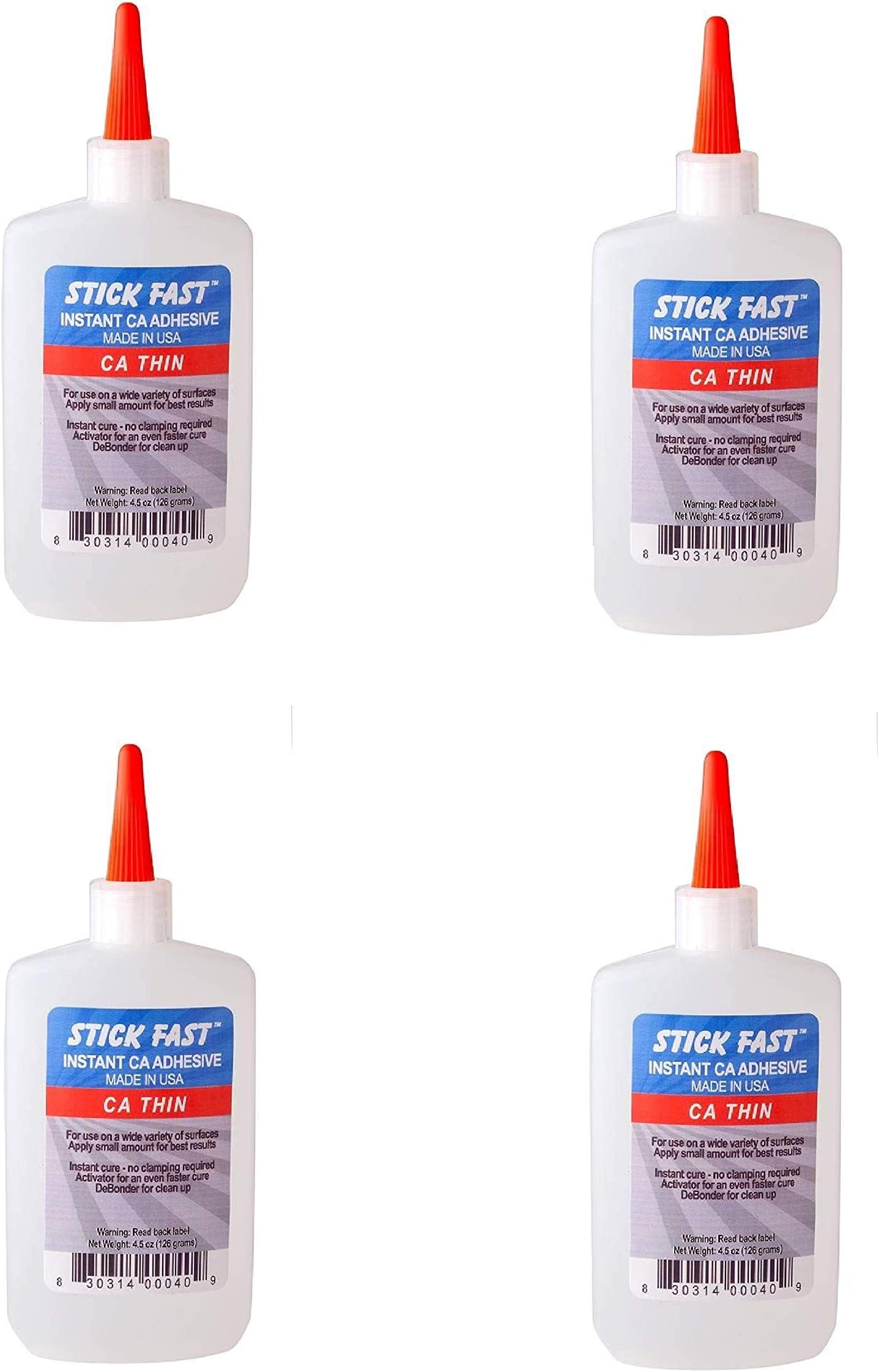 CA Adhesive, Thin 4.5 oz. (4)
