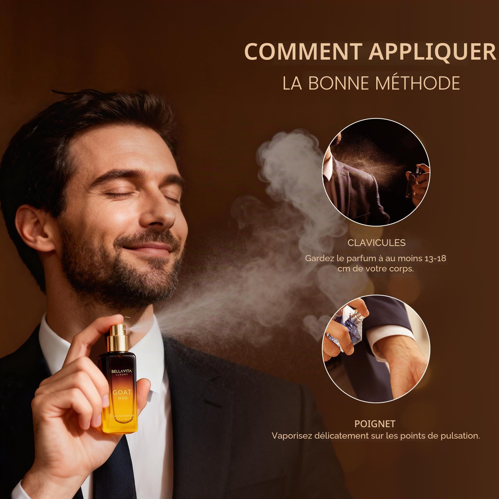 Coffret cadeau de parfum Bella Vita Luxury pour homme 4x20 ML avec Dominus, Oud, CEO, Impact Parfum | Parfum EDP & EDC à long durée aux notes boisées et citronnées
