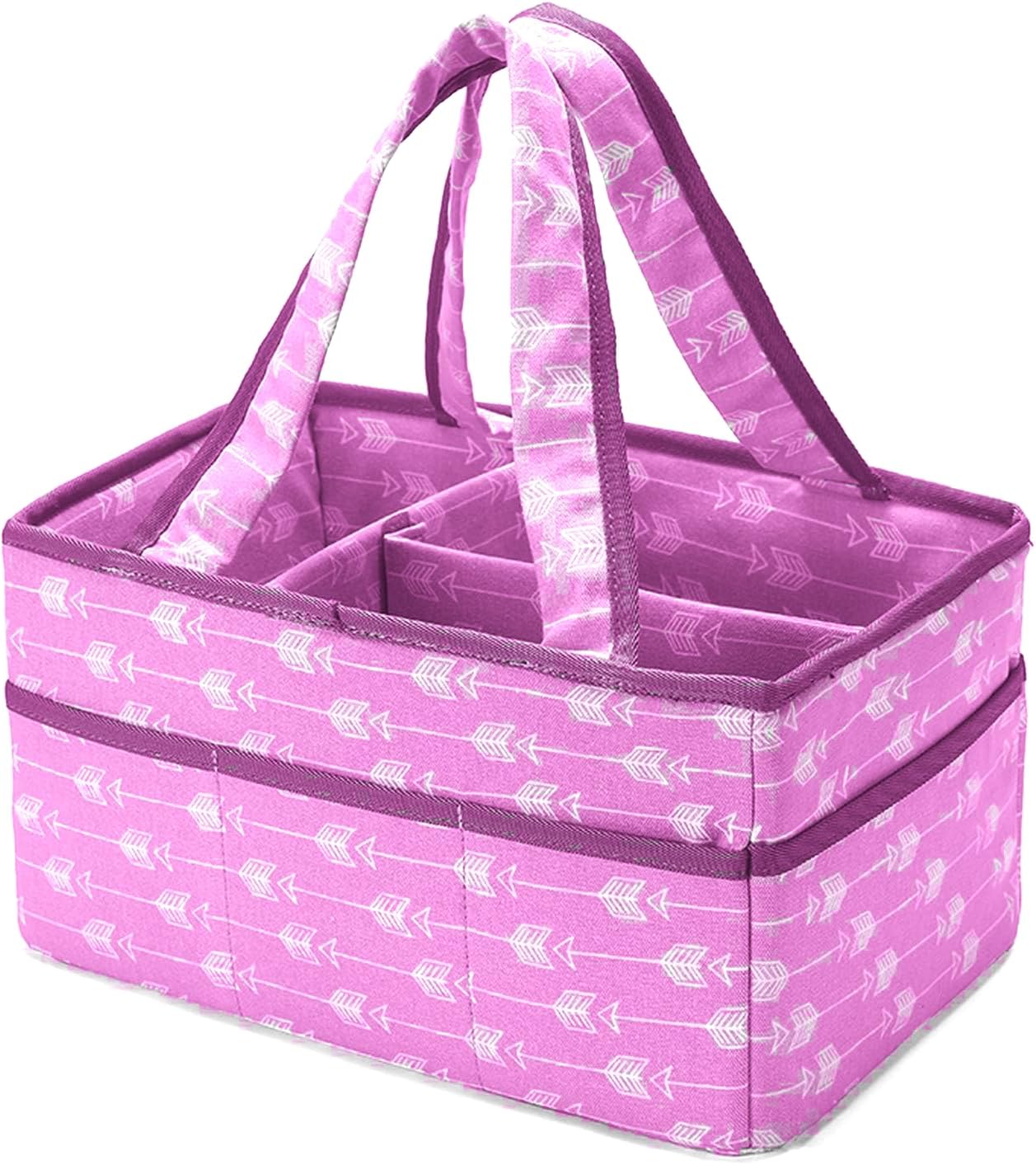 Kiddale Diaper Storage Bag Organizer| Nappy Organizer| Nappy Changing Messengers| Caddy Basket| |Diaper Organizer Bag for mother| Diaper Basket| Baby Caddy Bag|Foldable, Portable and Waterproof-Grey